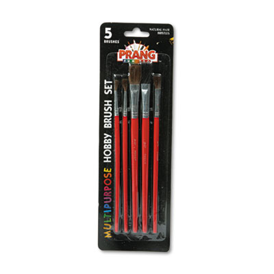 Prang® Hobby Five-Brush Set Prang® Hobby Five-Brush Set
