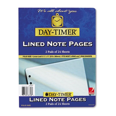 Day-Timer&reg; Lined Note Pads for Organizer