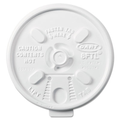 Dart&reg; Lift n' Lock Plastic Hot Cup Lids