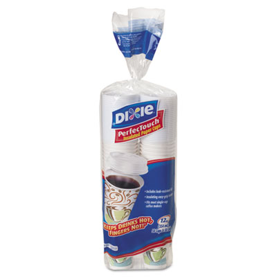 Dixie® PerfecTouch® Paper Hot Cups & Lids Combo Dixie® PerfecTouch® Paper Hot Cups & Lids Combo