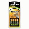 Duracell&reg; NiMH 15-Minute Battery Charger with Pre-Charged Batteries