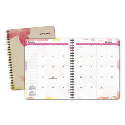 AT-A-GLANCE&reg; Watercolors Monthly Planner
