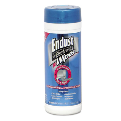 Endust&reg; Antistatic Premoistened Wipes for Electronics