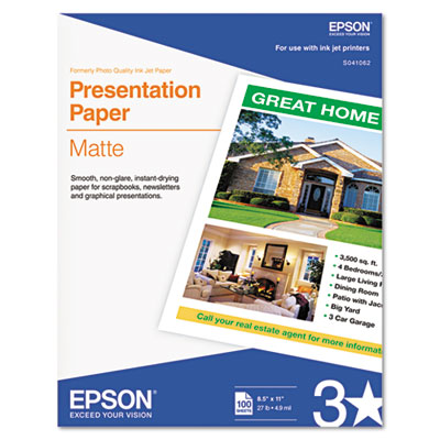 Epson® Matte Presentation Paper Epson® Matte Presentation Paper
