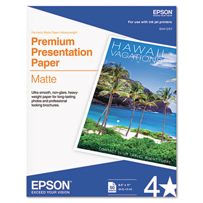 Epson® Premium Matte Presentation Paper Epson® Premium Matte Presentation Paper