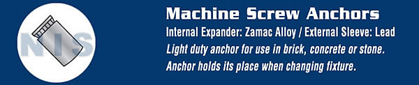 Machine Screw Anchor Zamac Alloy With Setting Tool