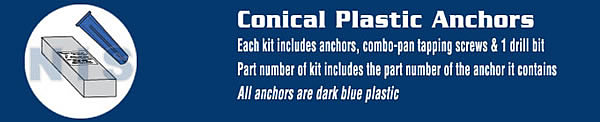 Conical Plastic Anchor Kit