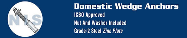 Wedge Anchor Zinc