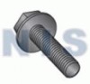 Serrated Hex Flanged Washer Undercut Full Thread Scr Black Oxide