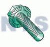 Serrated Hex Flanged Washer Undercut Full Thread Scr Case Hard Zinc Green & Bake