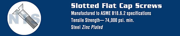 Slotted Cap Screws Slotted Cap Screws