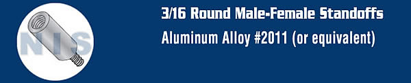 3/16 Round Male Female Standoff Aluminum