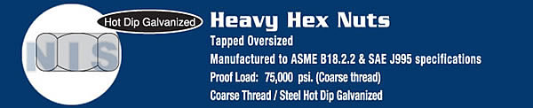 Heavy Hex Nut Hot Dipped Galvanized
