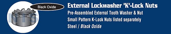 K Lock Hex Nut Black Oxide