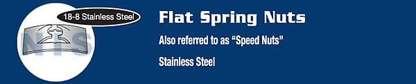 Flat Steel Spring Nut Stainless Steel