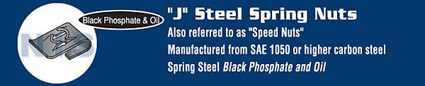 Type J Steel Spring Nut Black Phosphate