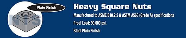 Heavy Square Nut Plain