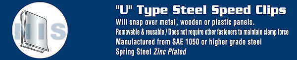 U Clips Electro Zinc Plated