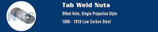 One Projection Tab Weld Nut Plain Single
