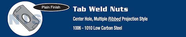 Weld Nut with Two Projections Steel Plain