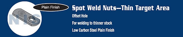 Weld Nut Thin Target Area Plain Steel