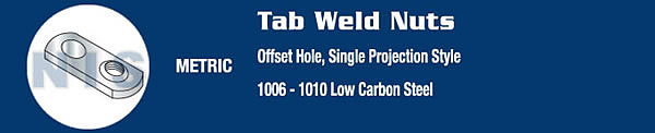 Metric Weld Nut with One Projections Steel Plain