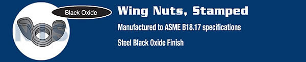 Stamped Wing Nut Black Oxide and Oil