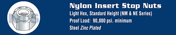 Nylon Insert Hex Lock Nut Zinc