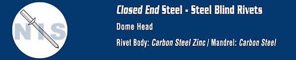 Dome Head: Steel Body - Steel Mandrel 