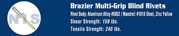 Brazier: Aluminum Body - Steel Mandrel 