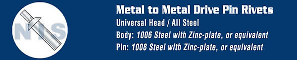 Universal Head: Steel Drive - Steel Pin