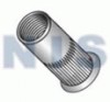 Small Head Ribbed Threaded Insert Rivet Nut Aluminum Cleaned and Polished