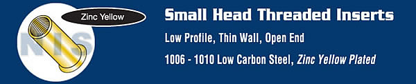 Small Head Rivet Nut Steel Zinc Yellow Dichromate