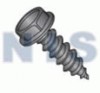 Unslotted Indented Hex Washer Self Tap Screw Type AB Full Thread 18 8 Stainless Black Ox