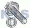 Serrated Hex Flanged Washer Undercut Full Thread Grade 5 with Head Markings Zinc