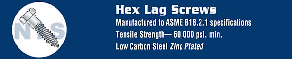 Hex Lag Screw Zinc