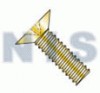 Phillips Flat 100 Degree Machine Screw Fully Threaded Zinc Yellow
