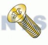 Phillips Flat Machine Screw Fully Threaded Zinc Yellow