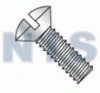 Slotted Oval Machine Screw Fully Threaded Zinc