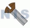 Slotted Oval Machine Screw Fully Threaded Zinc with Brown Painted Head