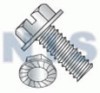 Slotted Indented Hex Washer Head Serrated Machine Screw Fully Threaded Zinc