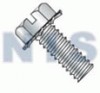 Slotted Hex Head External Sems Machine Screw Fully Threaded Zinc and Bake