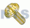JIS B1187 Phillips Hex Split Washer Flat Washer Sems Machine Screw Zinc Bake Yellow