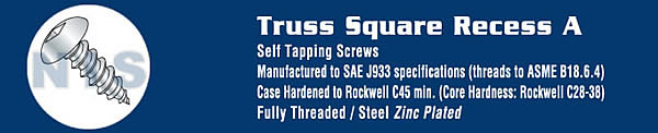 TYPE A - Square Truss Sheet Metal Screws
