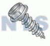 Slotted Indented Hex Washer Self Tapping Screw Type A Fully Threaded Zinc And BA