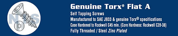 TYPE A - Torx&reg; Flat Sheet Metal Screws