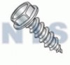 Unslotted Indented Hex Washer Self Tapping Screw Type A Fully Threaded Zinc And