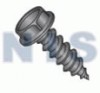 Unslotted Indented Hex Washer Self Tapping Screw Type A Fully Threaded Black Oxi
