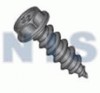 Phillips Indented Hex Washer Self Tap Screw Type AB Full Thread Black Zinc Bak