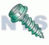 Slot Indented Hex Washer Self Tapping Screw Type A B Full Thread Zinc Bake Green
